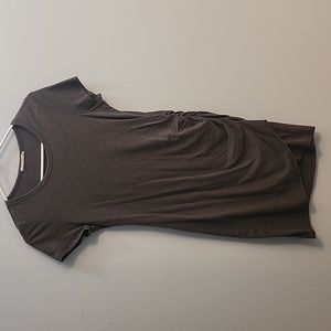 Mini cotton dress, rouched side